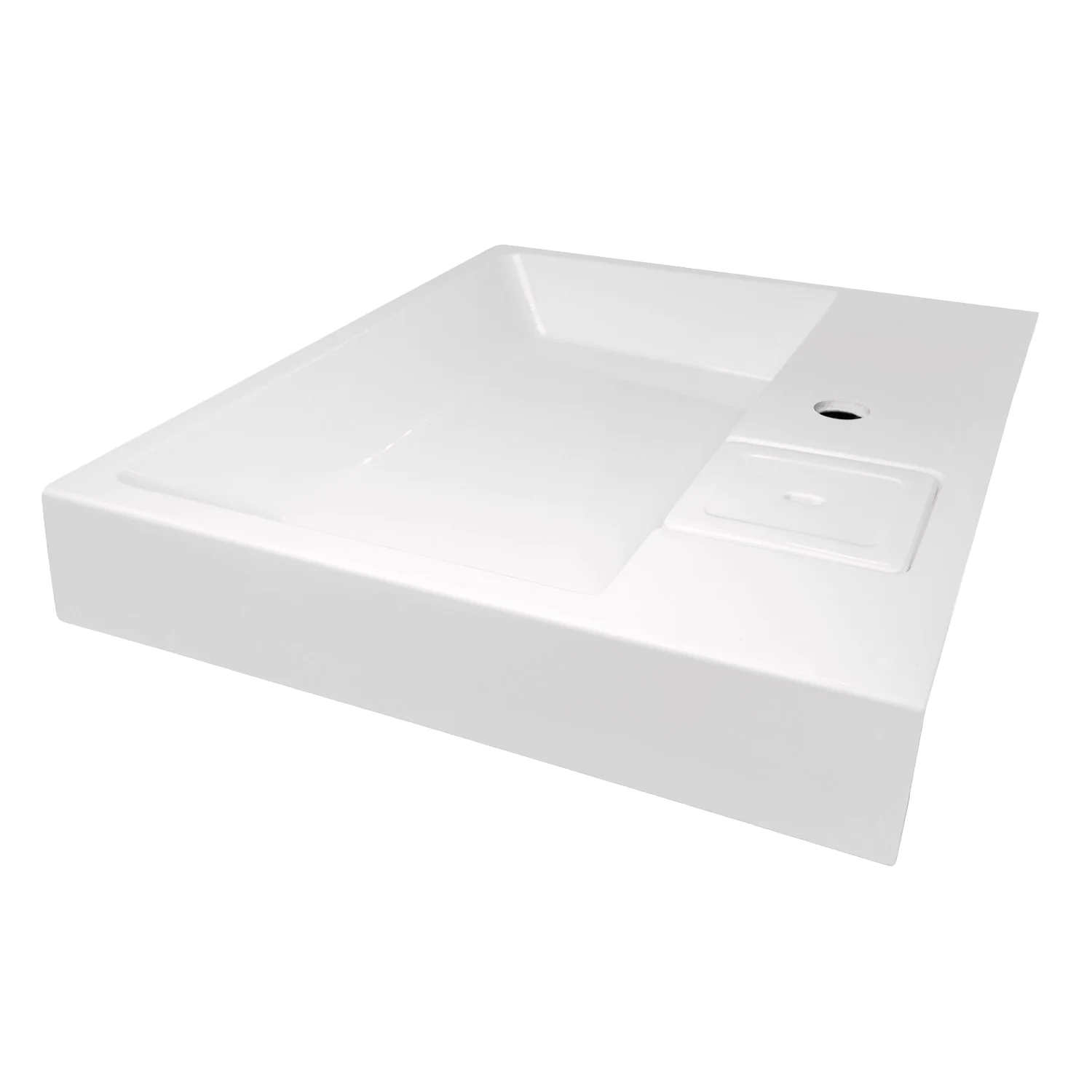 Раковина Azario SHARP NEW 600х500х90 литьевой мрамор, сифон в комплекте, белый (CS00105718) — фото №3