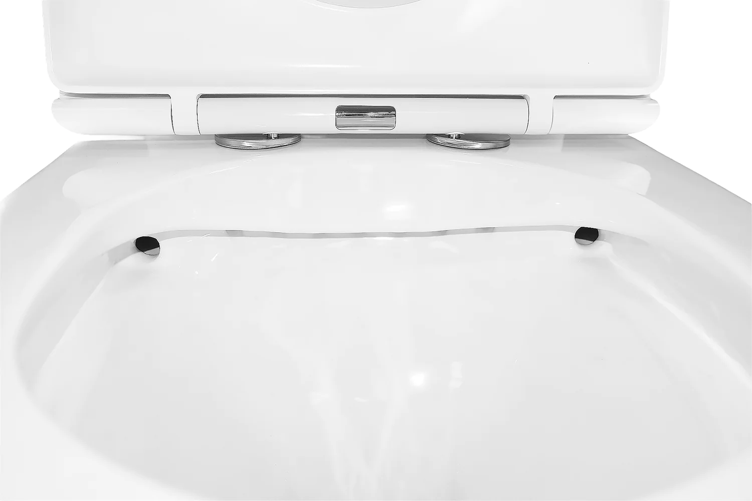 Унитаз-компакт Azario LANDER 410х665х835 напольный, безободковый, в комплекте с быстросъемным сиденьем «Микролифт» (AZ-1299A) — фото №6