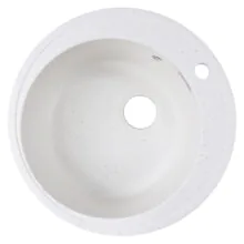 Кухонная мойка AZARIO Solo 505x505x190 искусственный мрамор, сифон в комплекте, цвет белый крап (CS00105233)