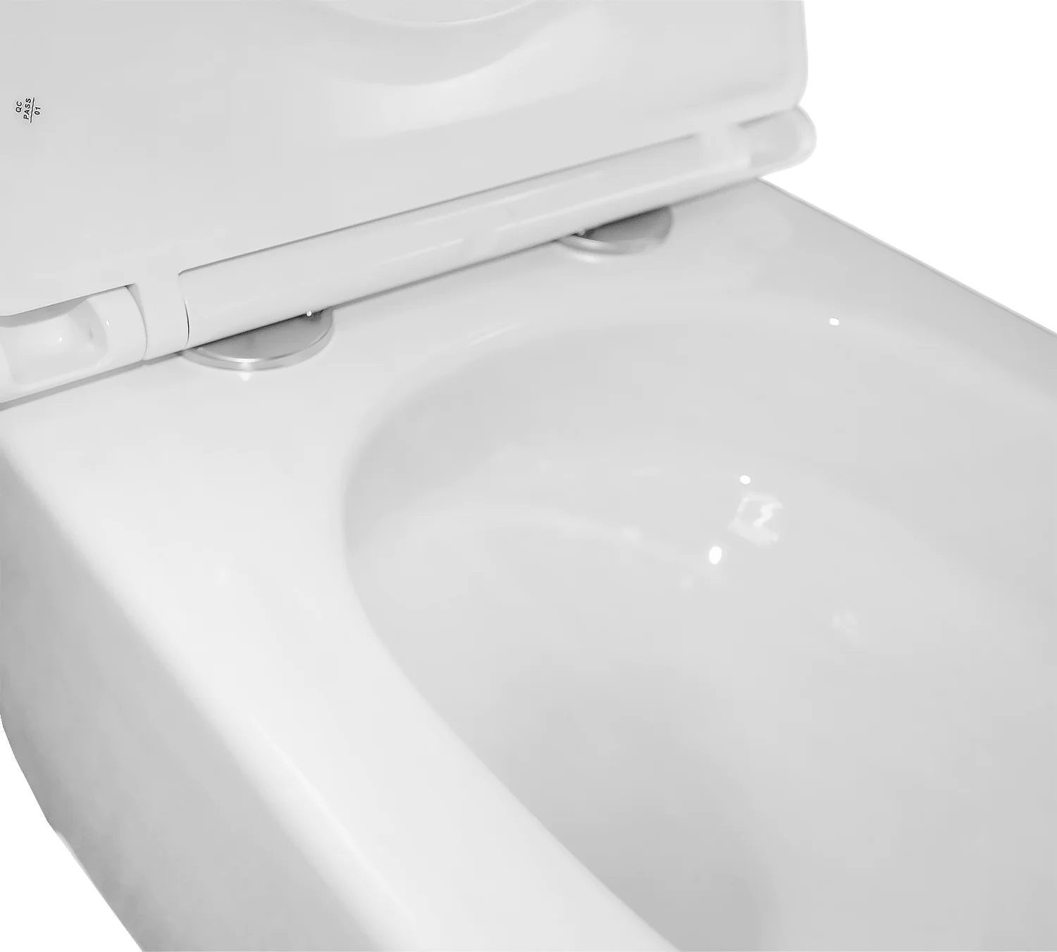 Унитаз подвесной Azario TERSO 495x360x370 безободковый, слив «Скрытое Торнадо» с быстросъемным сиденьем «Микролифт» (AZ-092E-UQ3) — фото №7