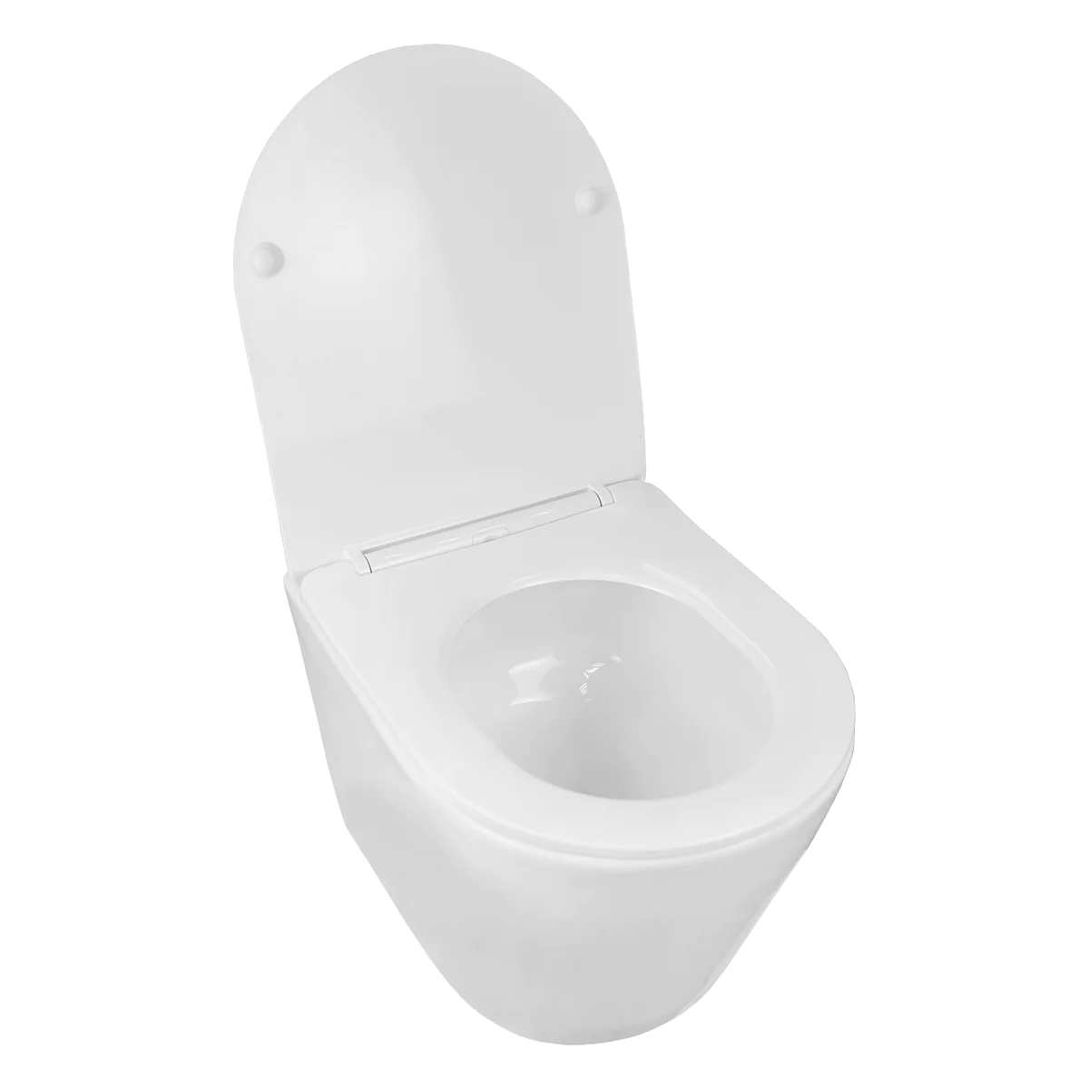 Унитаз подвесной Loranto KROSA 360х485х330 с системой смыва «Tornado», в комплекте с быстросъемным сиденьем микролифт, дюропласт (87266) — фото №2