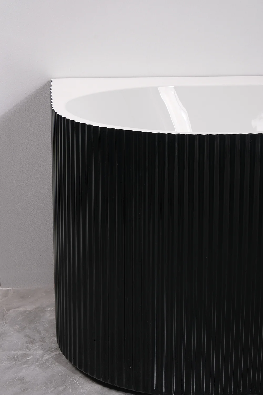 Ванна акриловая Azario LAGO BLANCO BLACK 1700х750х580 пристенная, правосторонняя, в комплекте с сифоном и металлической рамой, белый глянец/черный матовый (AZ-6724-1CRB 17075) — фото №9