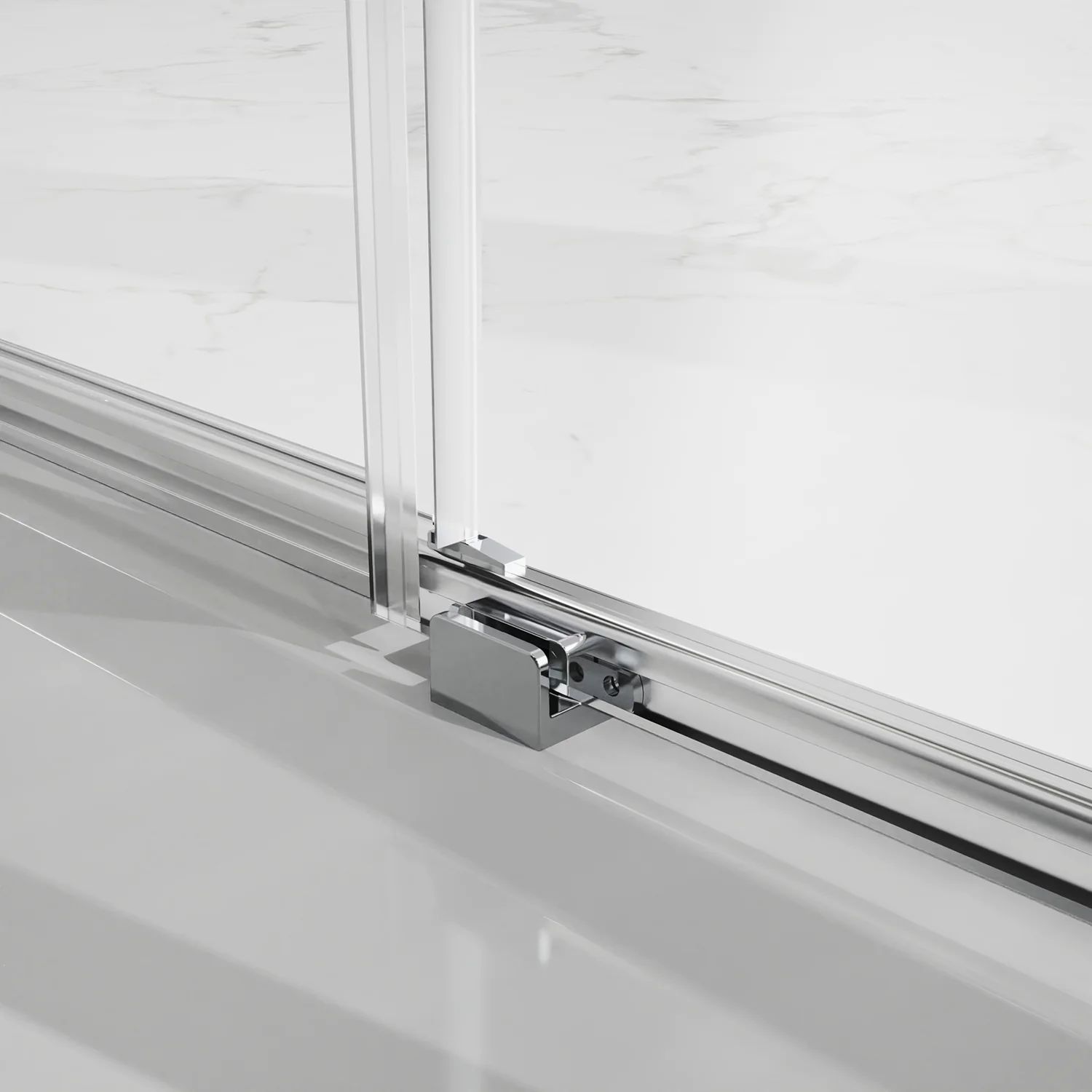 Душевое ограждение Azario SHANGHAI 1000х1000х1950 прозрачное стекло 6 мм, профиль графит матовый (AZ-R43-100-MGR-CL) — фото №5