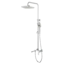 Душевая система Azario Alanti с квадратным тропическим душем, керамический картридж, шланг 150 см, хром (AZ-K2332-1)