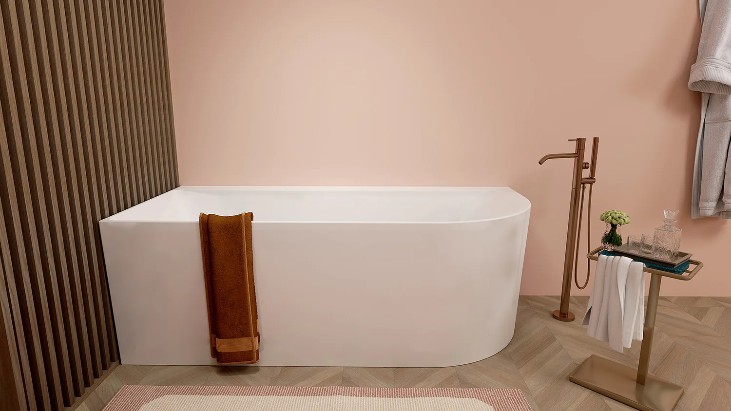 Ванна акриловая Azario Mist A 1700x750x600 пристенная, левосторонняя, в комплекте с сифоном и металлической рамой (AZ-8649-A-1.7) — фото №2