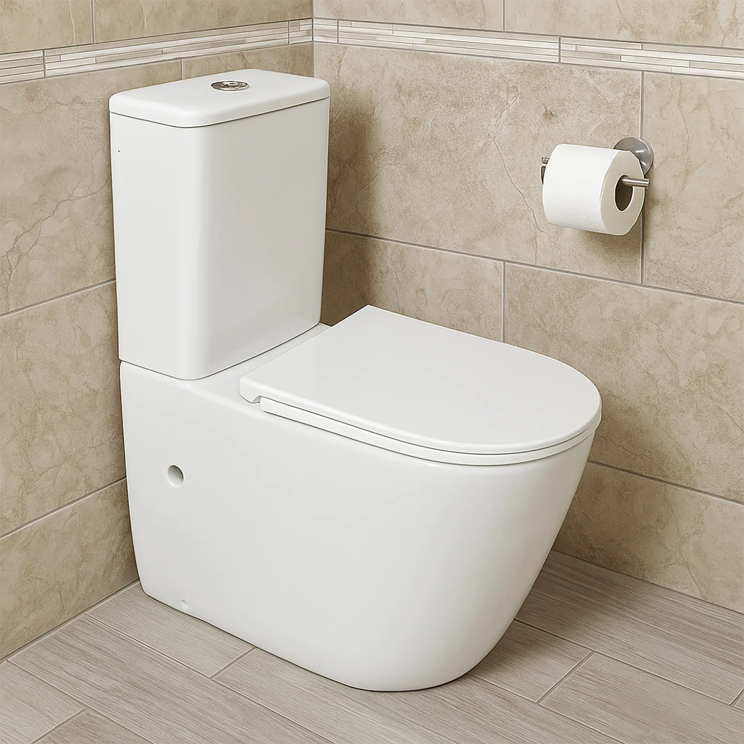 Унитаз-компакт Azario RIANO 355х620х790 напольный, безободковый, слив «Торнадо» с быстросъемным сиденьем «Микролифт» (AZ-1307A) — фото №16