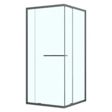 Душевое ограждение Azario MONAKO 1000х1000х1950 сдвижная дверь, прозрачное стекло 6 мм, профиль графит матовый (AZ-L47-100-MGR-CL)