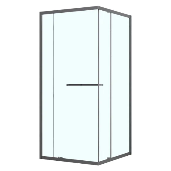 Душевое ограждение Azario MONAKO 1000х1000х1950 сдвижная дверь, прозрачное стекло 6 мм, профиль графит матовый (AZ-L47-100-MGR-CL)