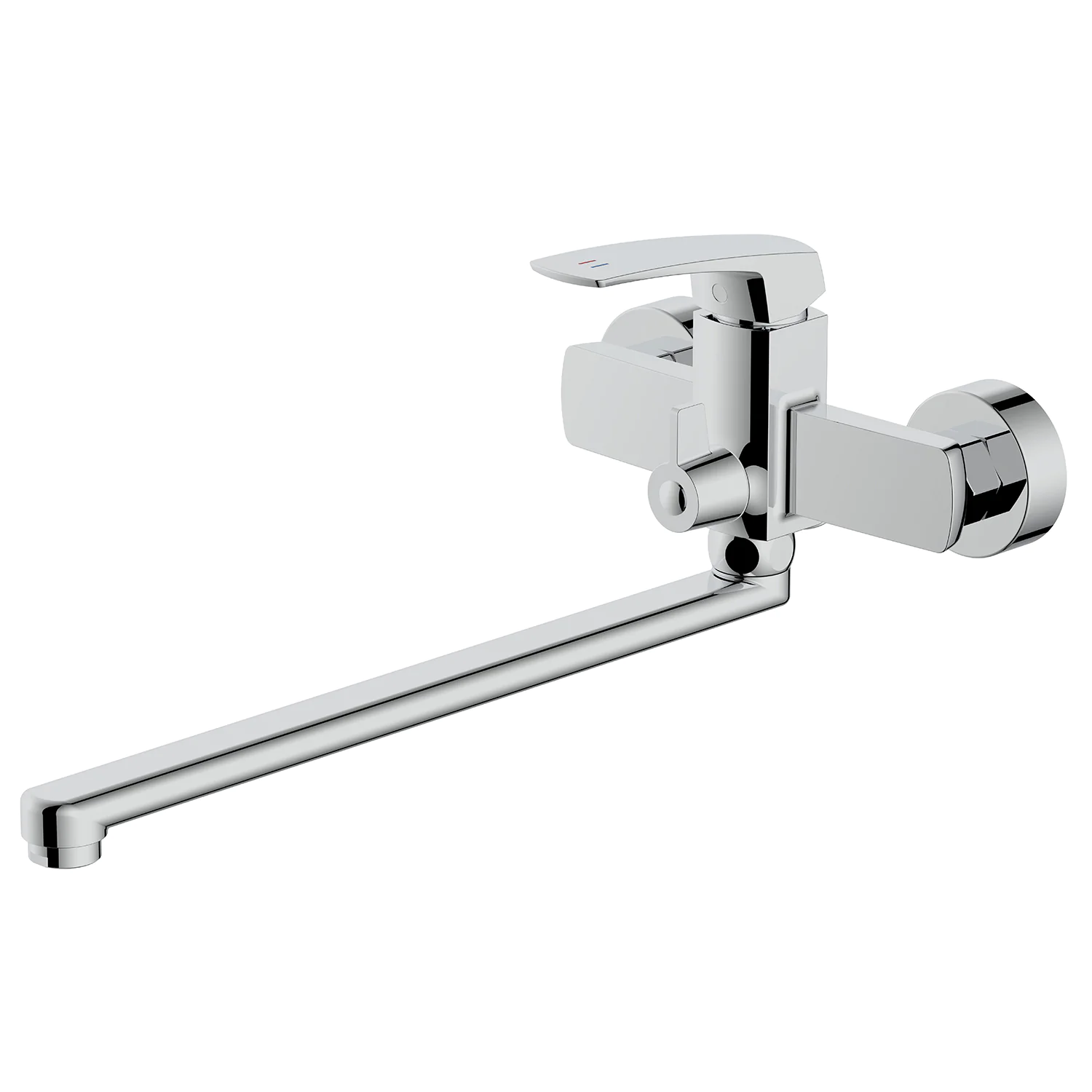 Смеситель для ванны Azario Conda керамический картридж, длинный излив, с ручным душем, шланг 150 см, хром (AZ-K1711) — фото №2