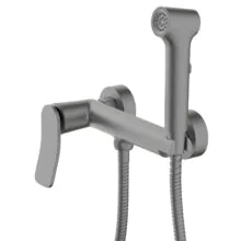 Гигиенический душ Azario Escaro со смесителем, керамический картридж, шланг 150 см, графит (AZ-K2574GR)