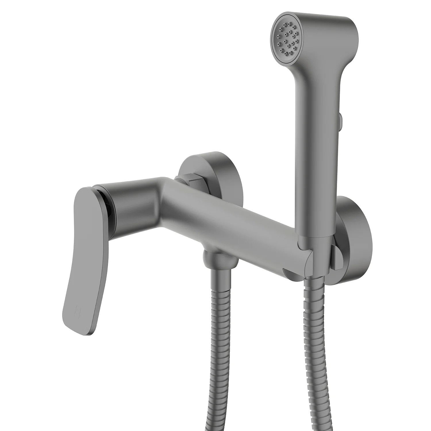 Гигиенический душ Azario Escaro со смесителем, керамический картридж, шланг 150 см, графит (AZ-K2574GR) — фото №1