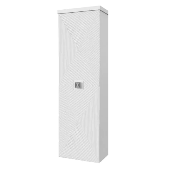 Пенал подвесной Azario ZENA 400х330х1350 левосторонний, белый глянец, ручка хром (CS00096930)