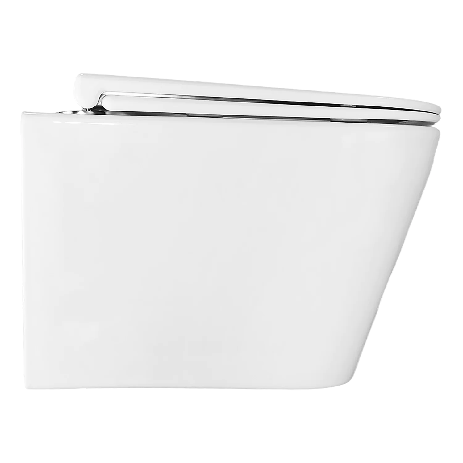 Унитаз подвесной Azario ESCONDA 345х490х350 безободковый, смыв «Скрытое Торнадо», с быстросъемным сиденьем микролифт (AZ-2805E) — фото №12