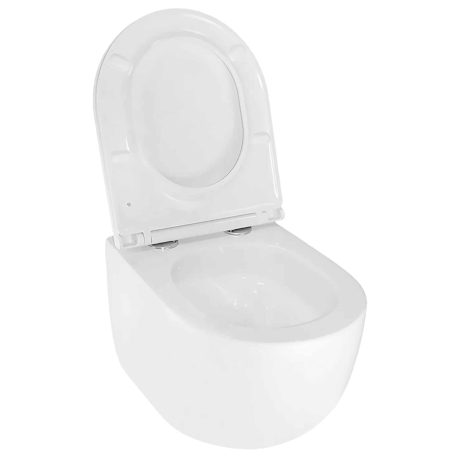 Унитаз подвесной Azario TERSO 495x360x370 безободковый, слив «Скрытое Торнадо» с быстросъемным сиденьем «Микролифт» (AZ-092E-UQ3) — фото №4