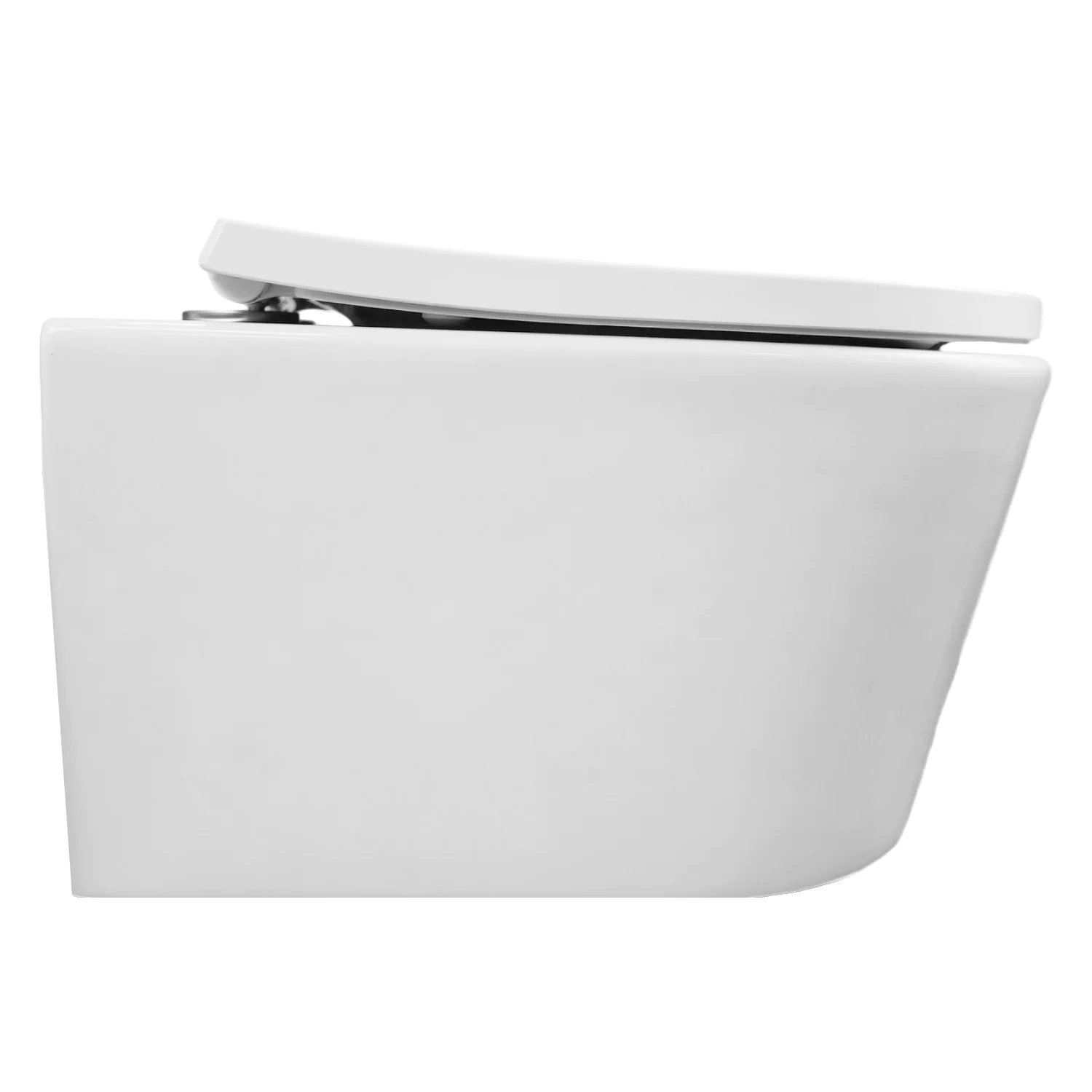 Унитаз подвесной Azario Velo 490х360х360 безободковый, система смыва «Скрытое Торнадо», с быстросъемным сиденьем «Микролифт» (AZ-1273WHD) — фото №3