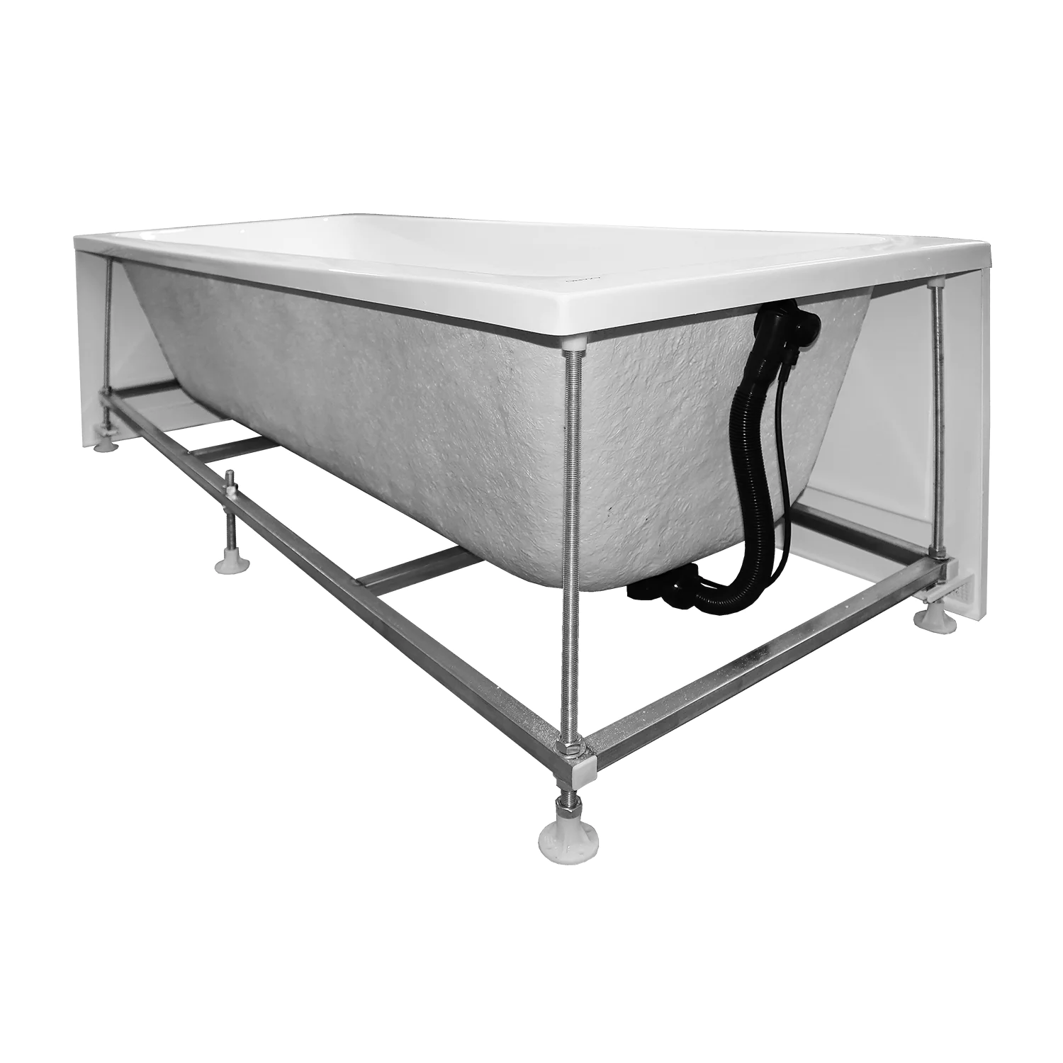 Ванна акриловая Azario CLARIS 170х70 пристенная, прямоугольная, в комплекте с сифоном (AZ-1004) — фото №5