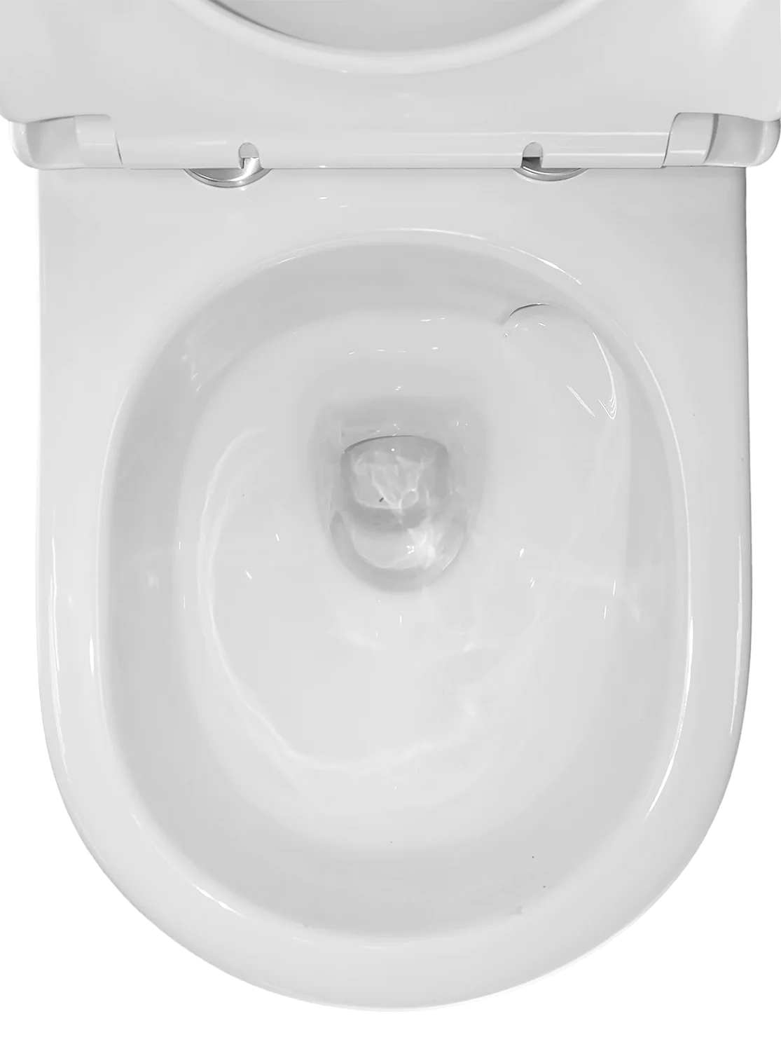 Унитаз подвесной Azario BONELLE 345х490х350 безободковый, смыв «Торнадо», с быстросъемным сиденьем микролифт (AZ-2801E) — фото №7