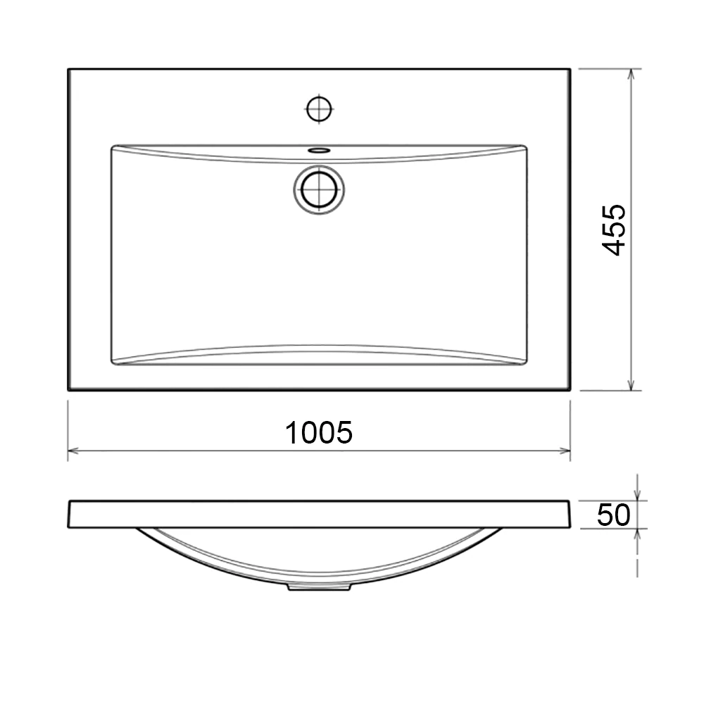 Комплект Тумба Azario KANTRI 100/2Н 1005х455х870 напольная, с раковиной Фостер 100, белый глянец (CS00097259) — фото №8