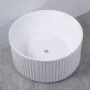 Ванна акриловая Azario GAMMA 1500x1500x580 отдельностоящая, круглая, рифленая, в комплекте с сифоном и металлической рамой, цвет белый (AZ-6707) — фото №5