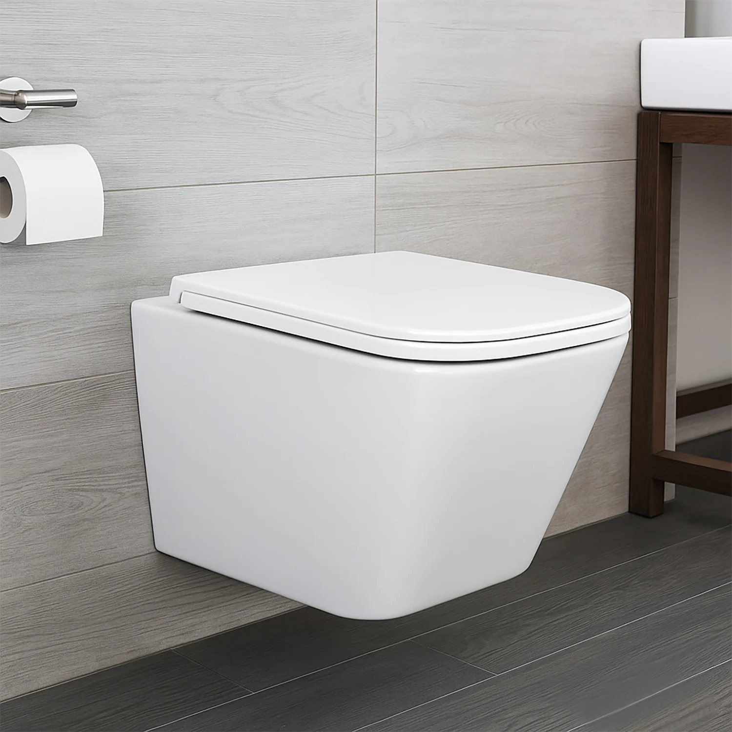 Унитаз подвесной Azario PRO 340х490х350 безободковый, слив «скрытое Торнадо», в комплекте с быстросъемным сидением микролифт (PRO-002 UQ3) — фото №13