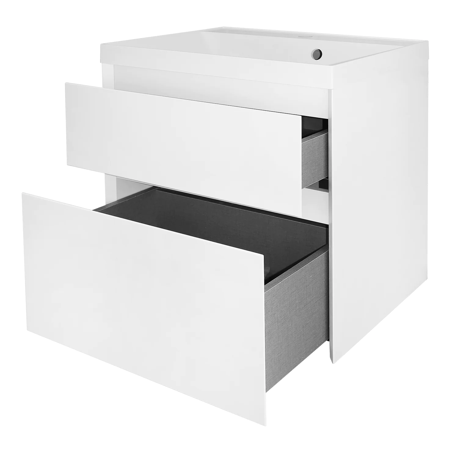 Комплект тумба Azario Velluto 60 600х450х660 подвесная, с раковиной Астория 60, белый матовый (CS00097535) — фото №2
