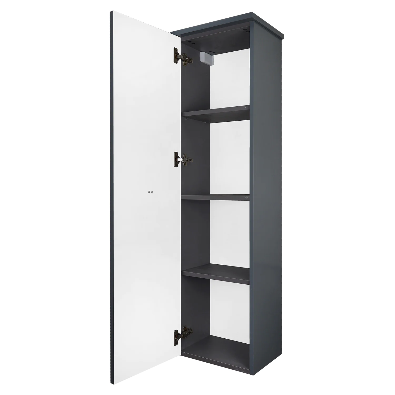 Пенал подвесной Azario LAURA 400х330х1350 левосторонний, серый матовый, фурнитура черная (CS00096959) — фото №2