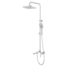 Душевая система Azario Alanti с квадратным тропическим душем, керамический картридж, шланг 150 см, сатин (AZ-K2332-1BN)