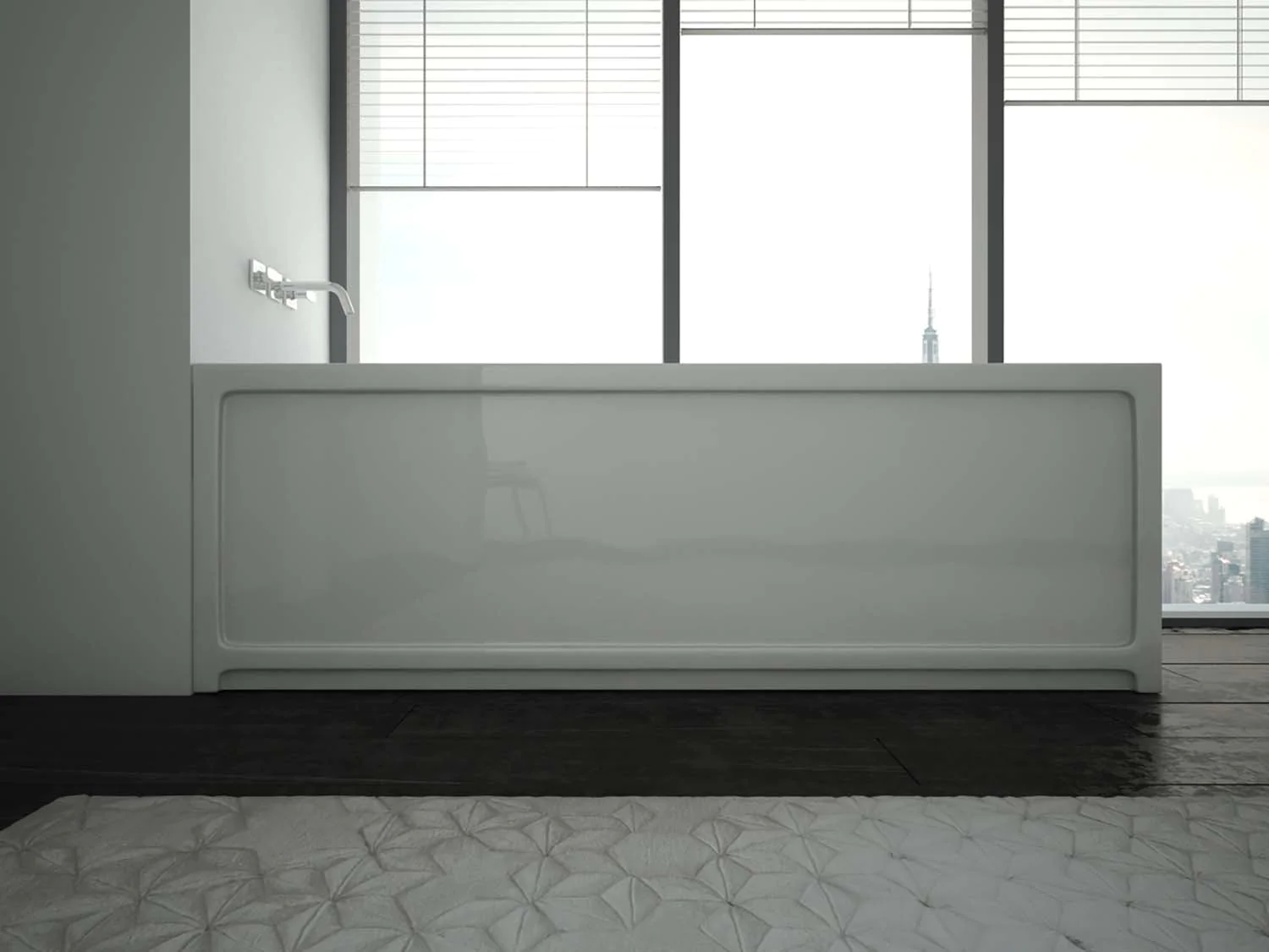 Ванна акриловая Azario BELLA 120*70 см, пристенная, прямоугольная, белый (AV.0020120) — фото №6