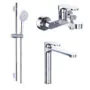 Набор смесителей 3 в 1 для ванны Azario VIANO, хром (AZ-15830501+AZ-15834551+AZ-15782010)