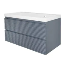 Комплект Тумба Azario VITA 90 900х450х550 подвесная, с раковиной CLASSIK 90, серый матовый (CS00104258)