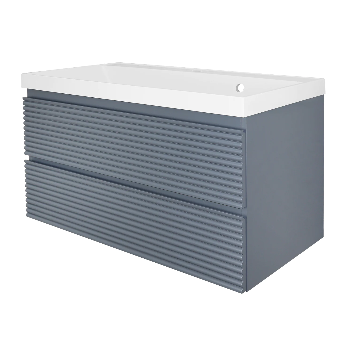 Комплект Тумба Azario VITA 90 900х450х550 подвесная, с раковиной CLASSIK 90, серый матовый (CS00104258) — фото №1