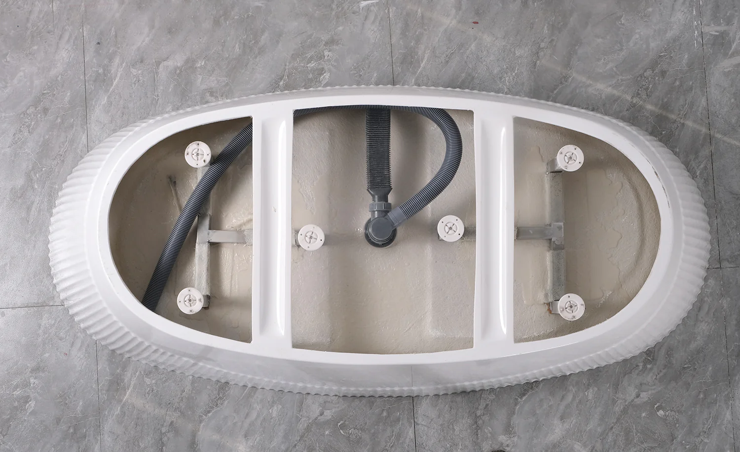 Ванна акриловая Azario ARFA 1700х800х580 свободностоящая, в комплекте с сифоном и металлической рамой (AZ-6613C) — фото №5