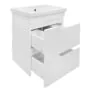 Комплект Тумба Azario KANTRI 50/2 500х400х650 подвесная, с раковиной Фостер 50, белый глянец (CS00097246) — фото №2