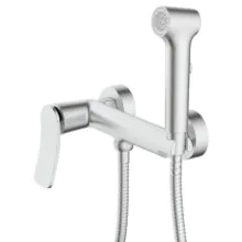 Гигиенический душ Azario Escaro со смесителем, керамический картридж, шланг 150 см, сатин (AZ-K2574BN)