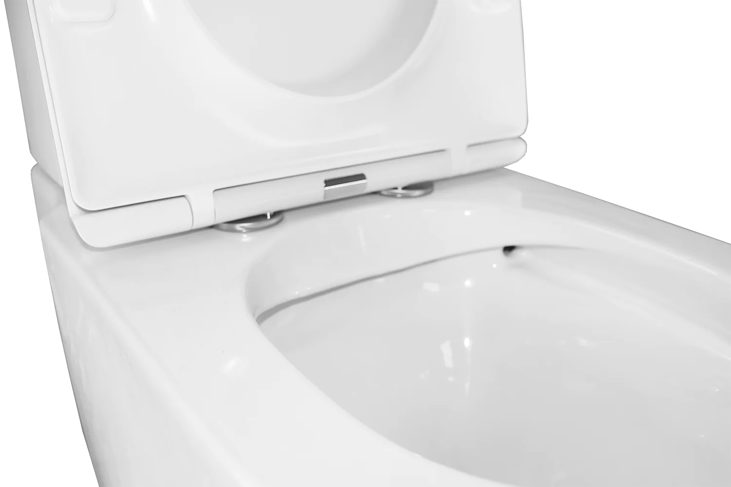 Унитаз-компакт Azario LANDER 410х665х835 напольный, безободковый, в комплекте с быстросъемным сиденьем «Микролифт» (AZ-1299A) — фото №7