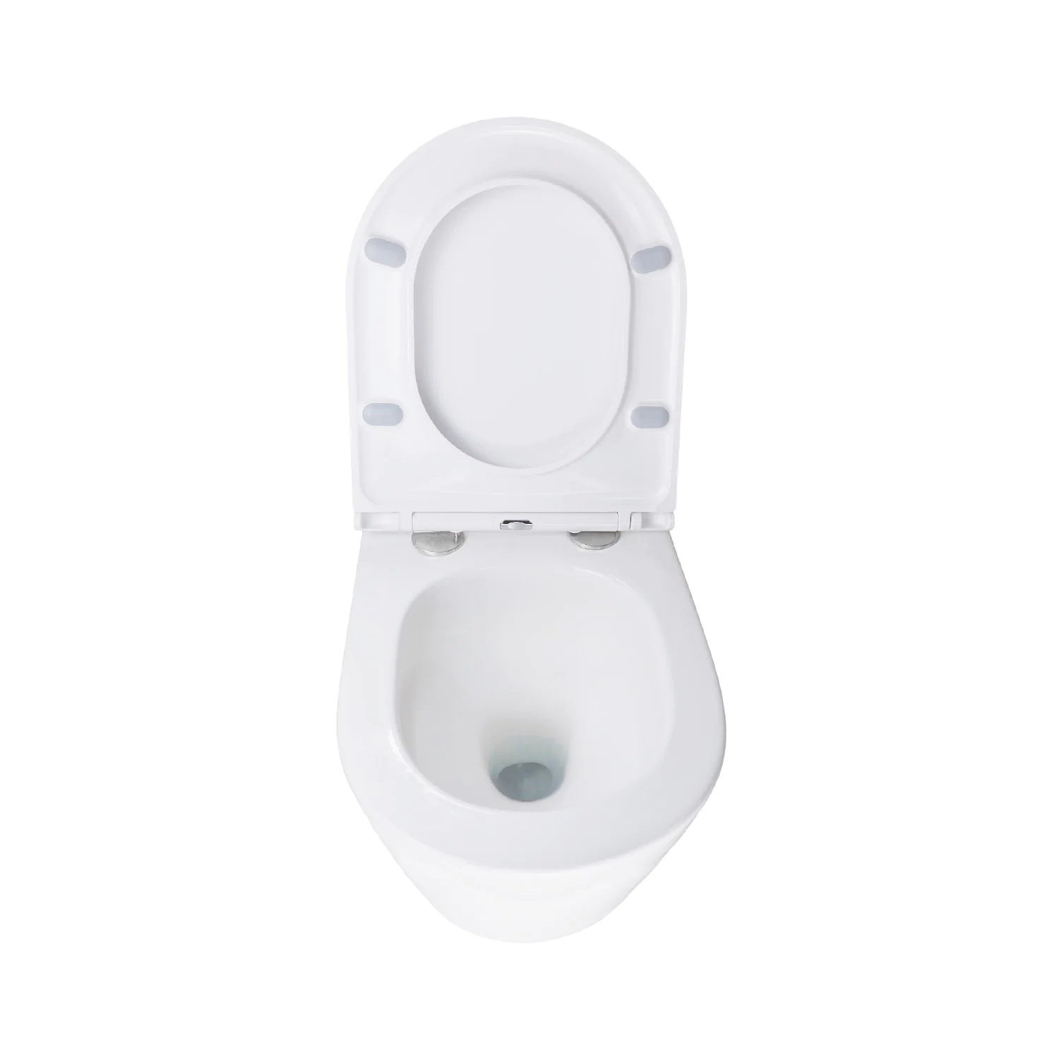 Унитаз подвесной Azario BLISS 360х485х365 безободковый, система смыва «Скрытое Торнадо», с быстросъемным сиденьем «Микролифт» (AZ-5179T-WHT) — фото №4