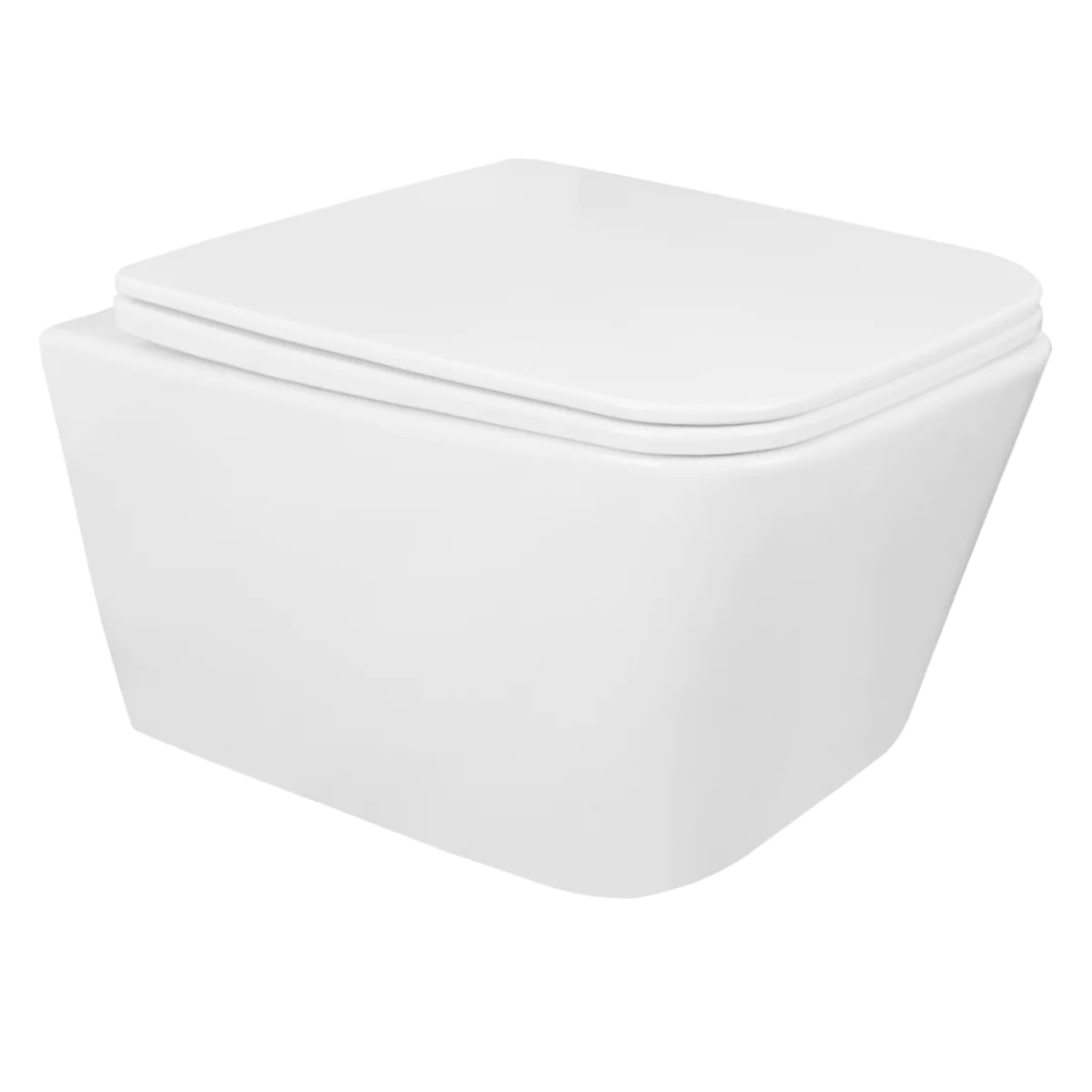 Унитаз подвесной Loranto TALAS 360х520х290 безoбодковый в комплекте с быстросъемным сиденьем микролифт, дюропласт (87268) — фото №1