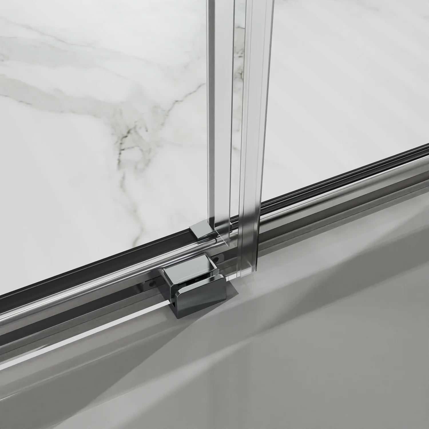 Душевая дверь Azario SHANGHAI 1500х1950 раздвижная, прозрачное стекло 6 мм, профиль матовый графит (AZ-Y43-150-MGR-CL) — фото №6