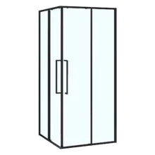 Душевое ограждение Azario SHANGHAI 900х900х1950 прозрачное стекло 6 мм, профиль черный матовый (AZ-R43-90-MB-CL)