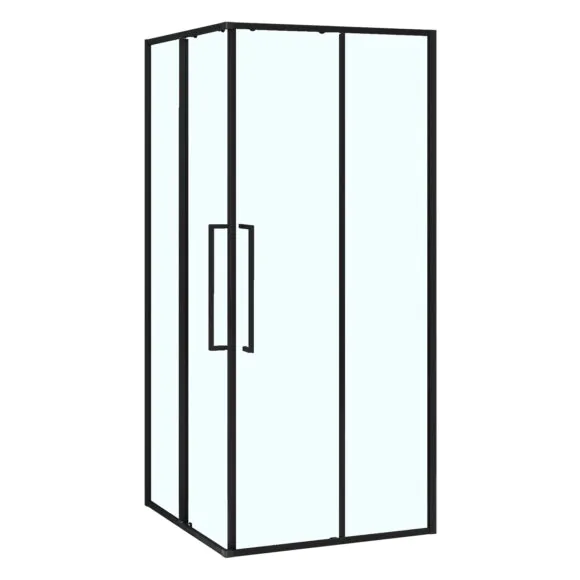 Душевое ограждение Azario SHANGHAI 900х900х1950 прозрачное стекло 6 мм, профиль черный матовый (AZ-R43-90-MB-CL)