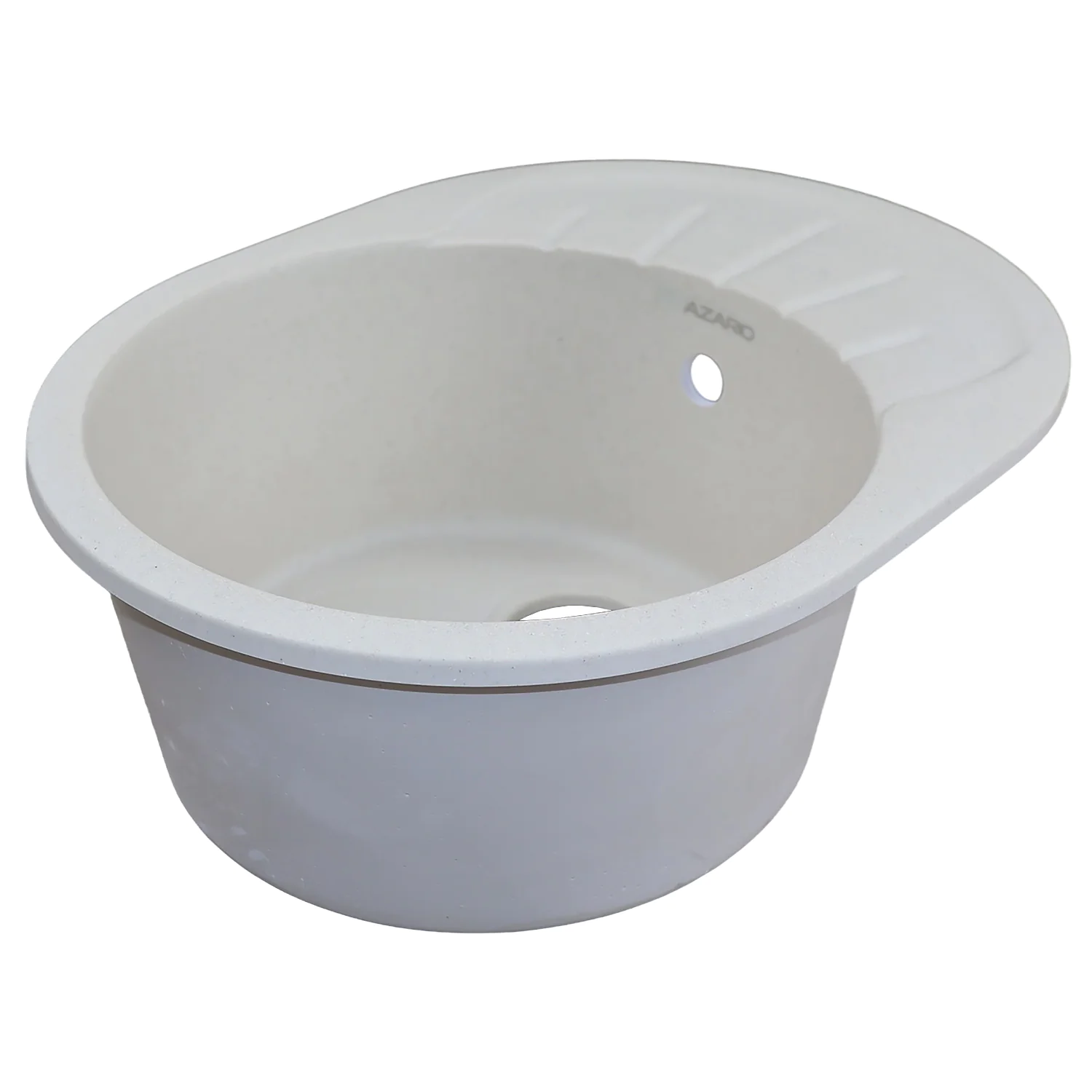 Кухонная мойка AZARIO Canto 570x440x190 искусственный мрамор, с «крылом», сифон в комплекте, цвет бежевый (CS00105245) — фото №2