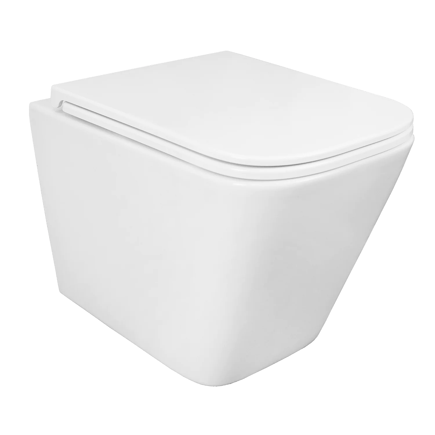 Унитаз подвесной Azario PRO 340х490х350 безободковый, слив «скрытое Торнадо», в комплекте с быстросъемным сидением микролифт (PRO-002 UQ3) — фото №1