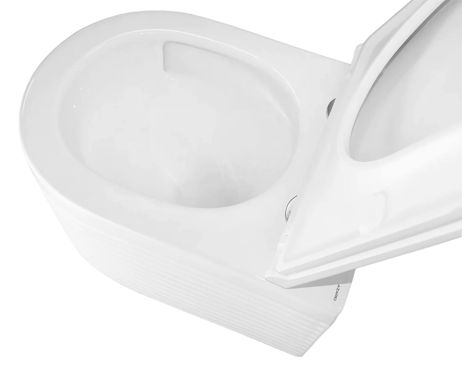 Унитаз подвесной Azario LUZIO 365х495х360 безободковый, рельефный, слив «Скрытое Торнадо», с быстросъемным сиденьем «Микролифт» (AZ-098-UQ) — фото №6