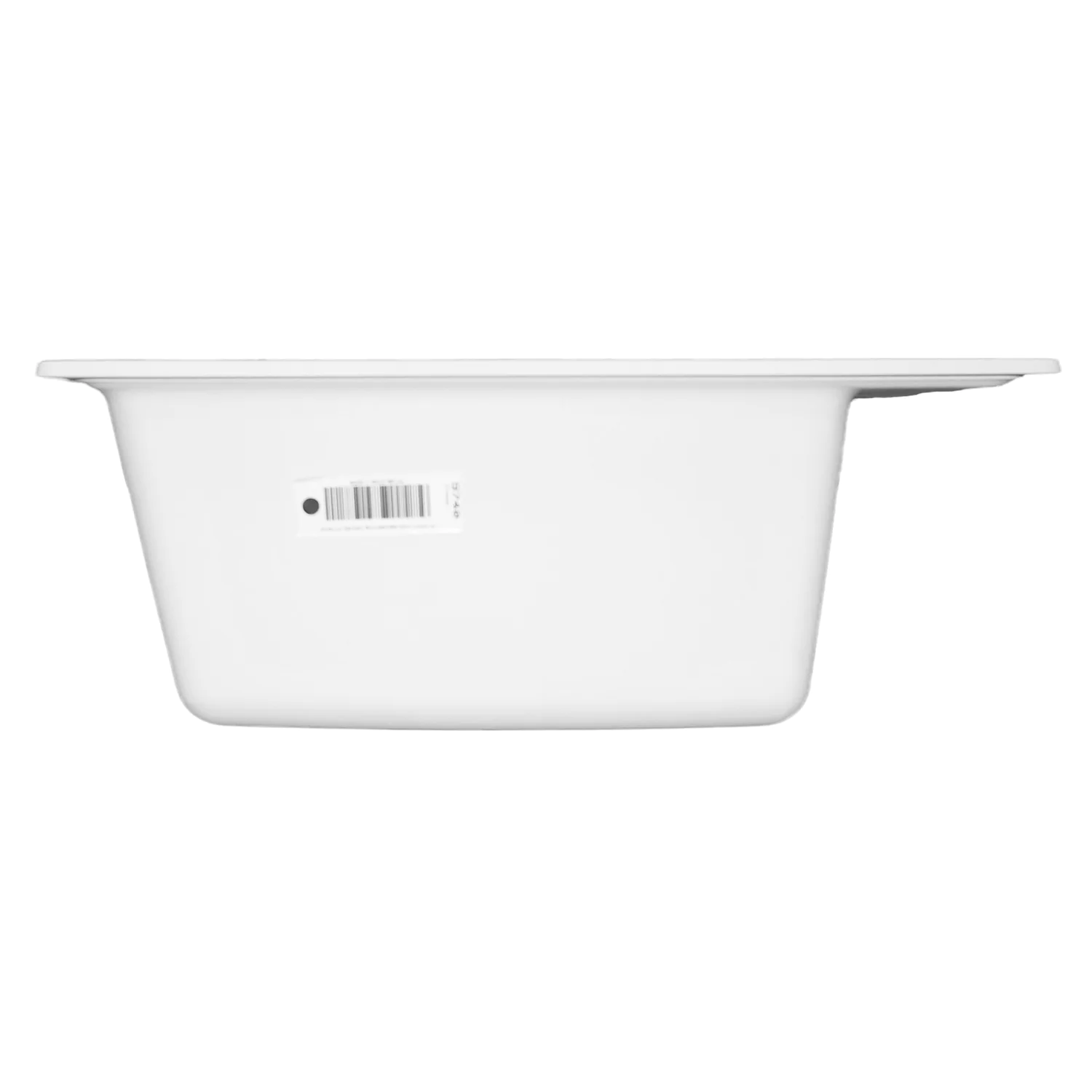 Кухонная мойка AZARIO Milas 480х420х197 кварцевая, прямоугольная, сифон в комплекте, цвет Белый (CS00097665) — фото №4