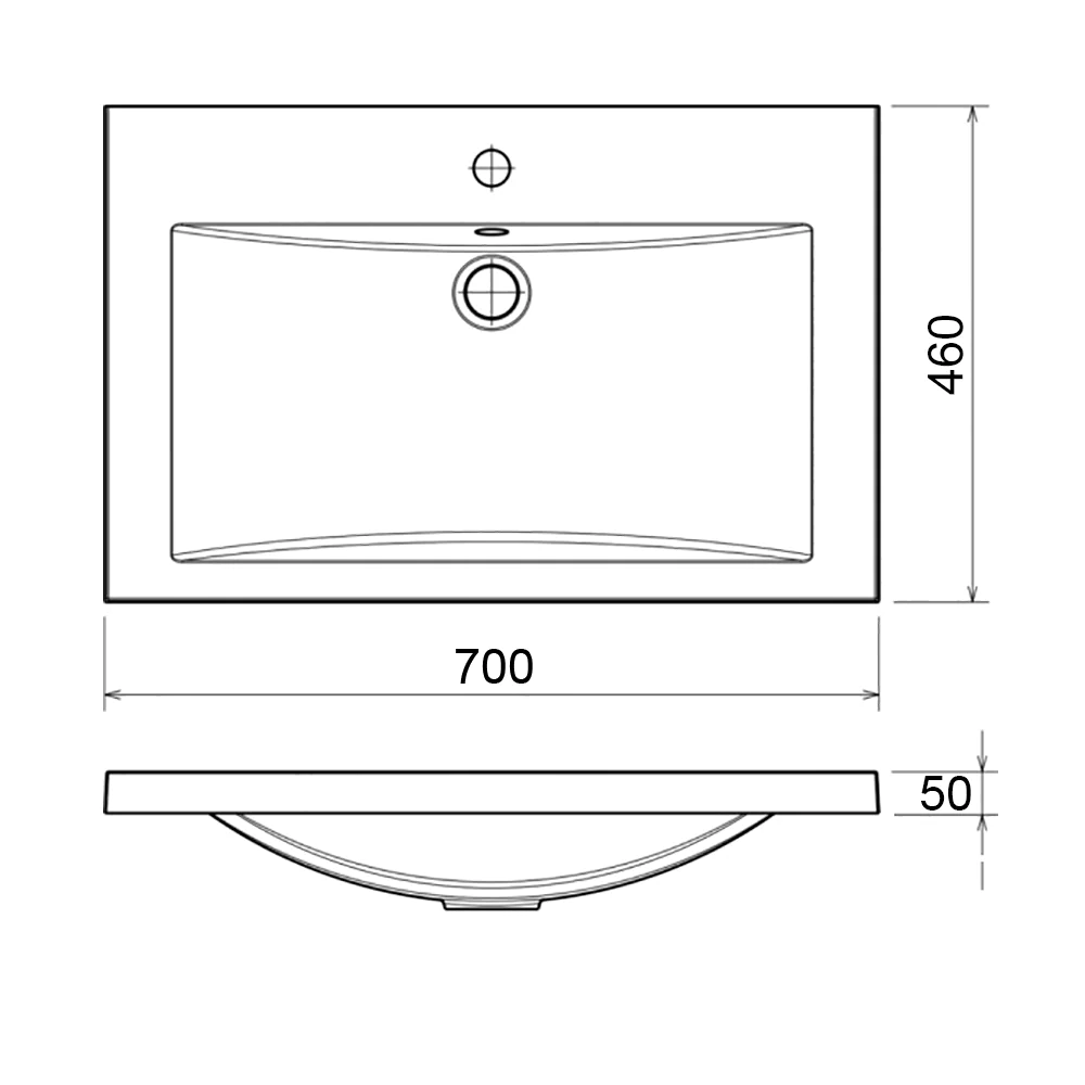 Комплект Тумба Azario KANTRI 70/2 700х460х645 подвесная, с раковиной Фостер 70, белый глянец (CS00097251) — фото №10