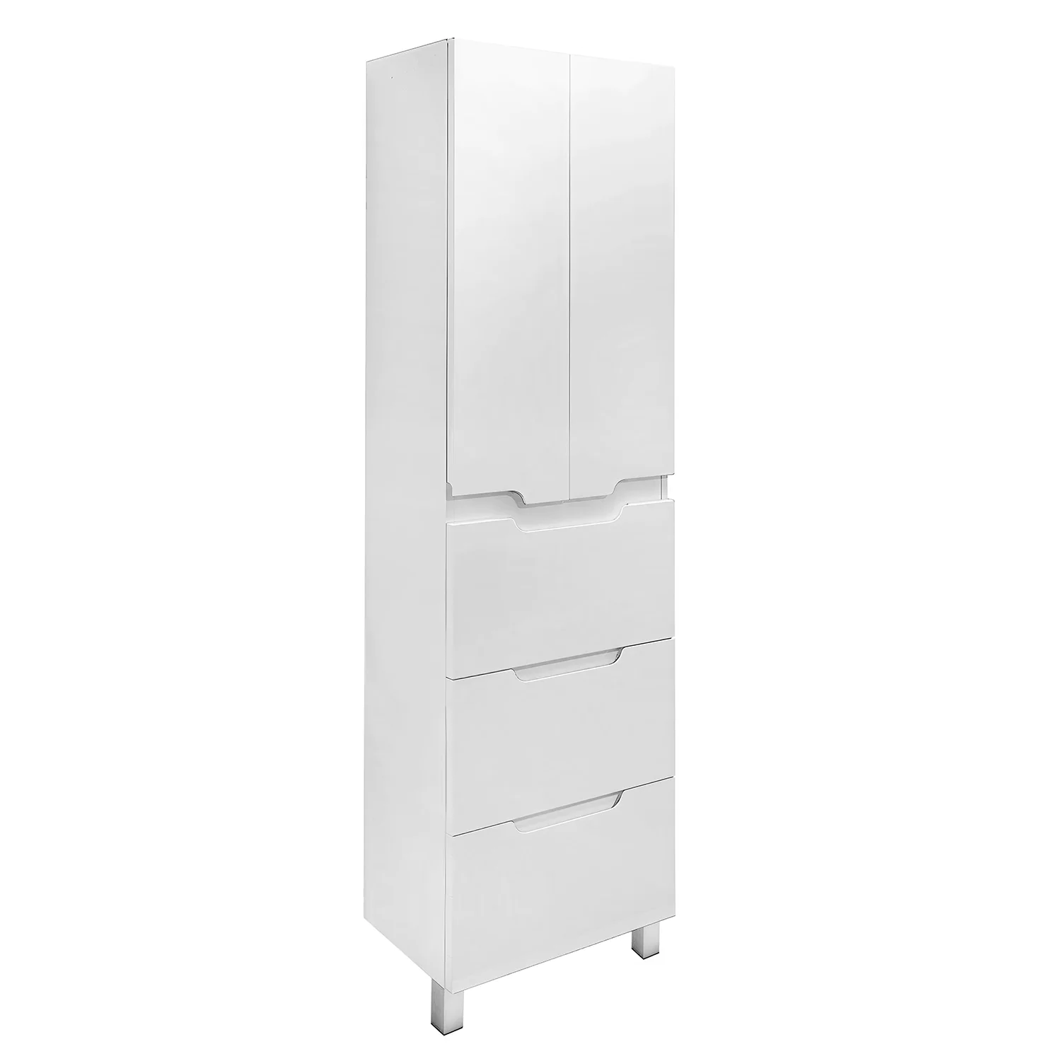 Пенал напольный Azario KANTRI 50/3 500х35х1900, белый глянец (CS00097266)(CS00097265) — фото №1
