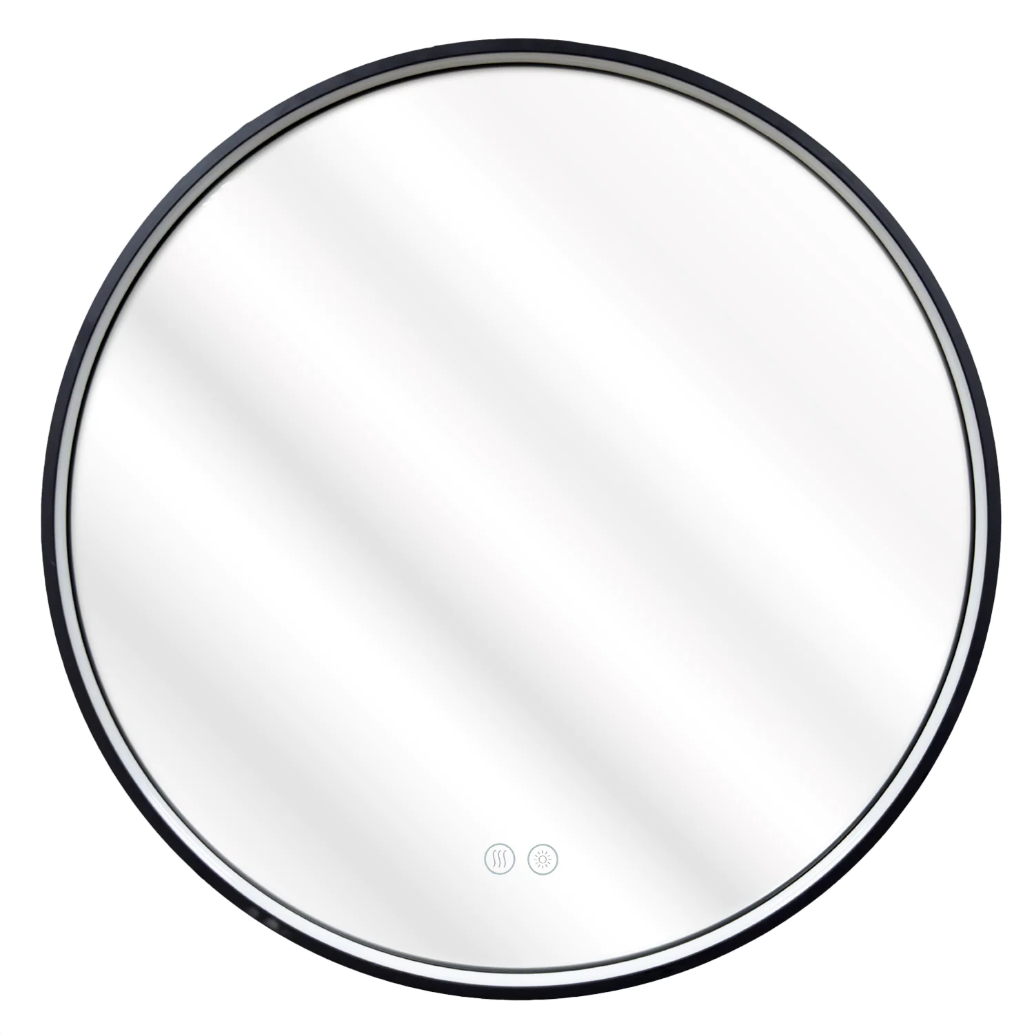Зеркало Azario Димион D600, круглое, с подсветкой и диммером, 3 режима, сенсорный выключатель, с подогревом, черный матовый (АZ-LED010625) — фото №1