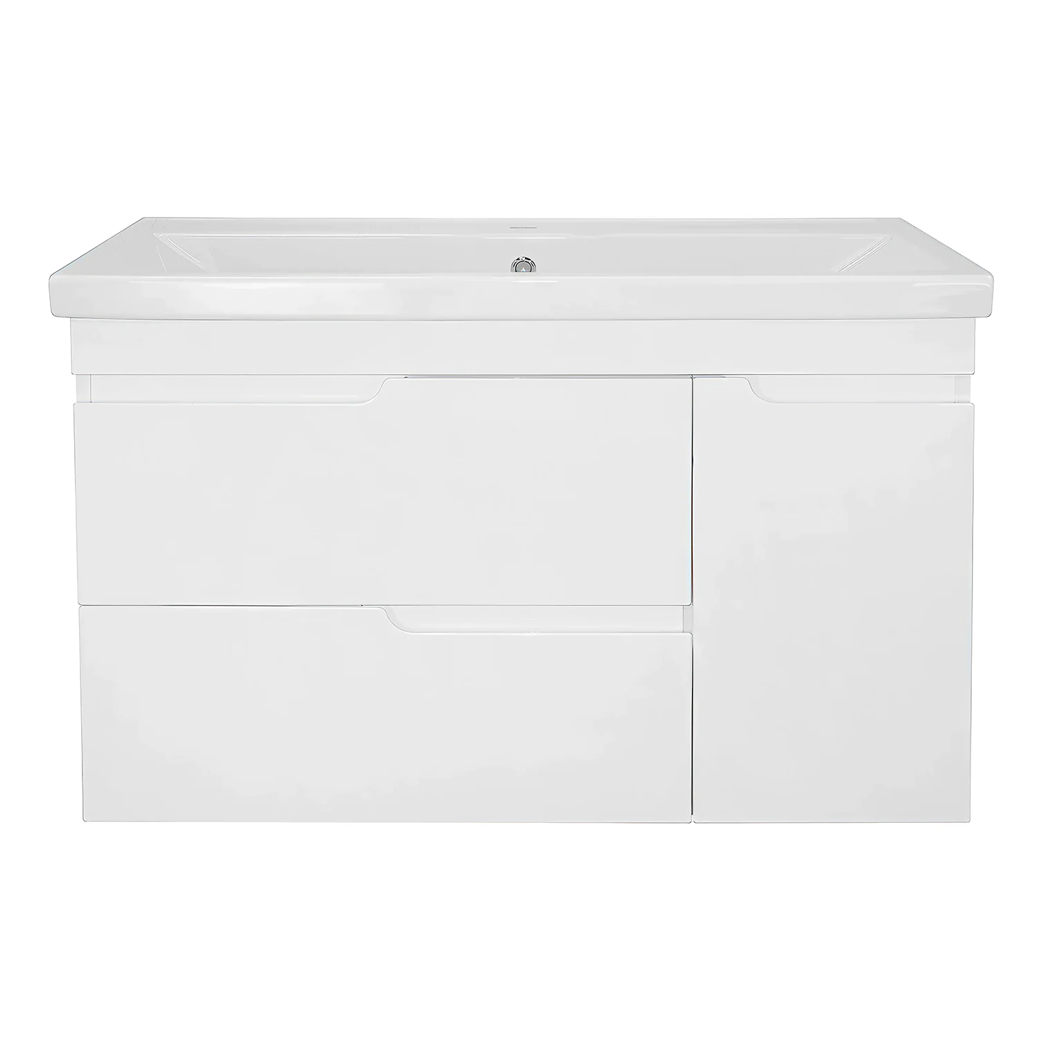 Комплект Тумба Azario KANTRI 100/2 1005х455х870 подвесная, дверь с раковиной Фостер 100, белый глянец (CS00097258) — фото №3