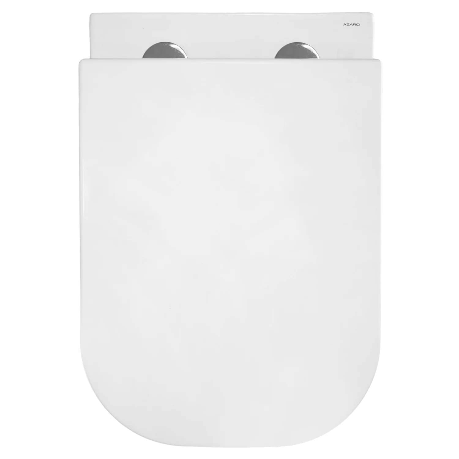 Унитаз подвесной Azario RIANO 350х490х350 безободковый, слив «Скрытое Торнадо», с быстросъемным сиденьем микролифт (AZ-2808E) — фото №9