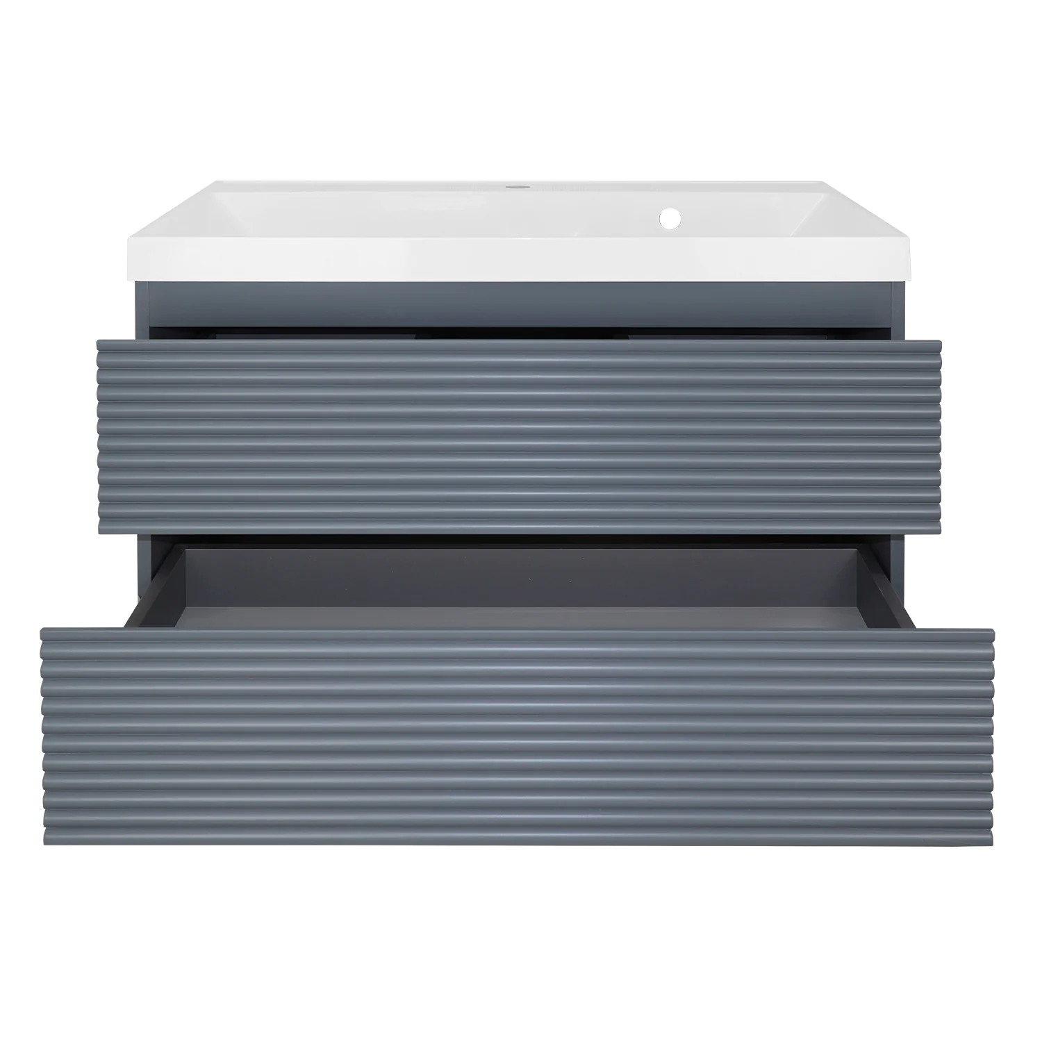 Комплект Тумба Azario VITA 90 900х450х550 подвесная, с раковиной CLASSIK 90, серый матовый (CS00104258) — фото №4